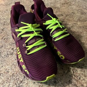 Stylish Purple and Green Women's Sneakers